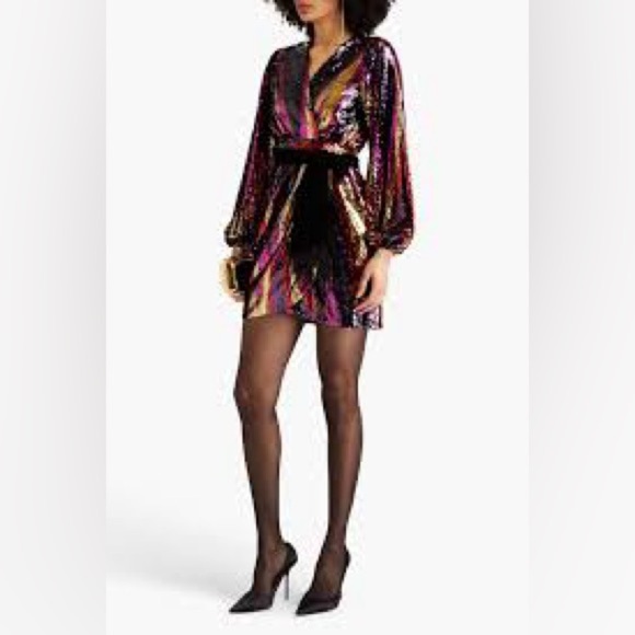 Rebecca Vallance Kaia Sequin Dress SZ 2 (U.S) Multicolor NWT - Picture 11 of 14